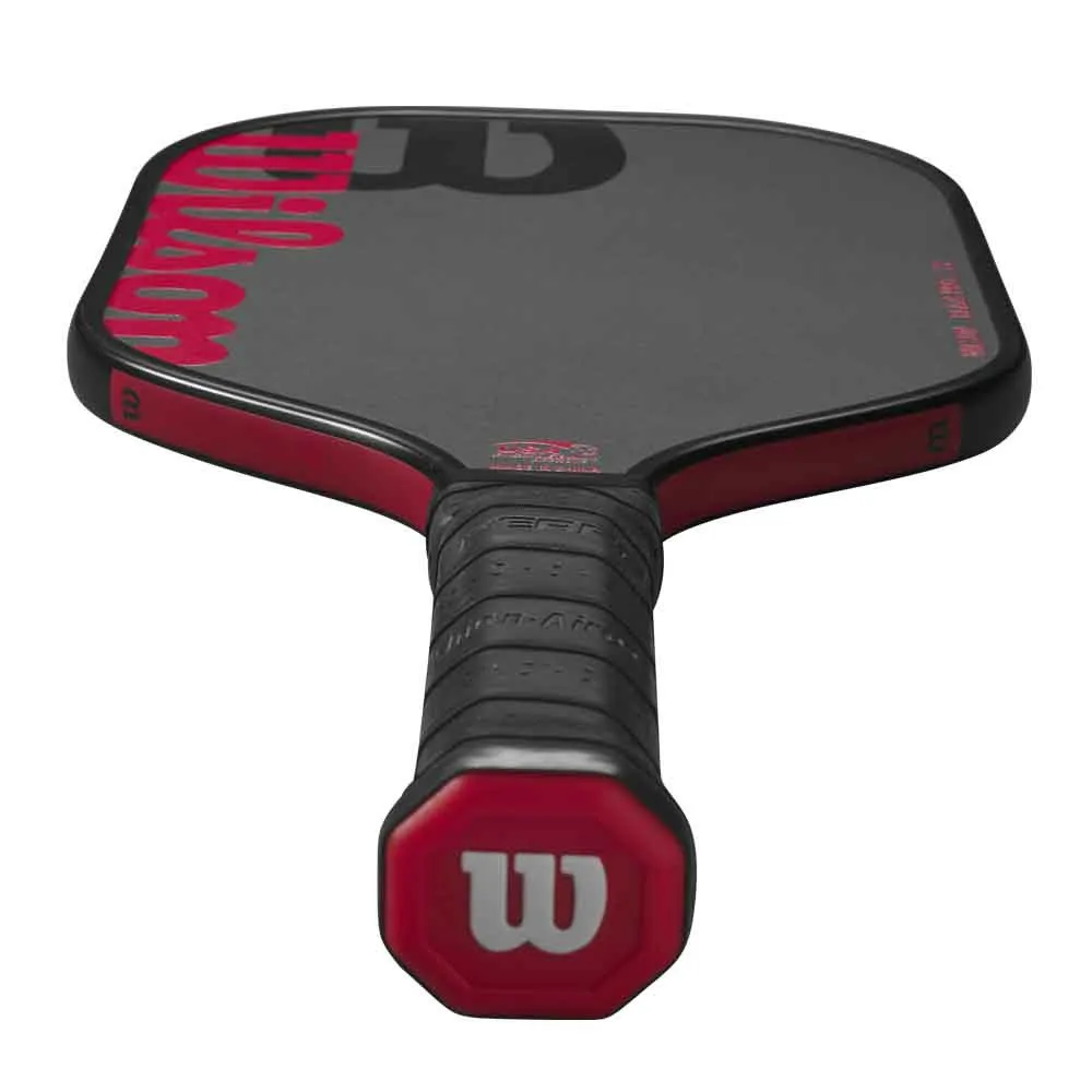 Butt cap view of the Wilson Blaze Pro 13mm Carbon Fiber Pickleball Paddle.