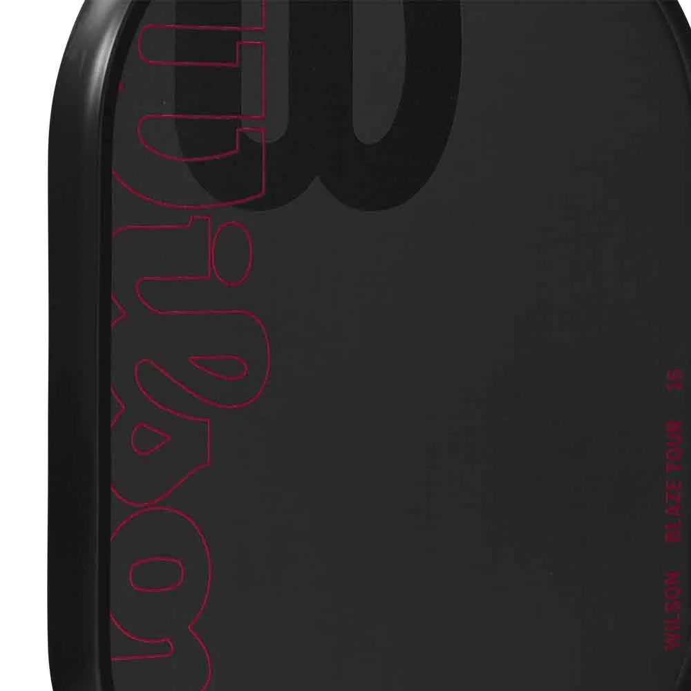 Close up view of the Wilson Blaze Tour 16mm Carbon Fiber Pickleball Paddle's face material and texture.